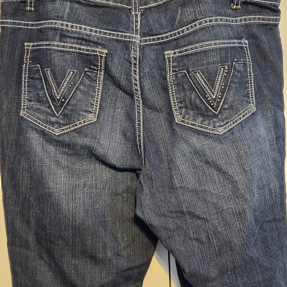 VIGOLD Boot Cut Dark Blue Jeans - Picture 4 of 7